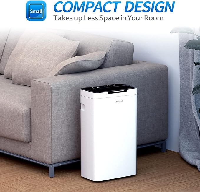 AIRPLUS 1,500 Sq. Ft Dehumidifier for Basement, 30 Pints Powerful Dehumidifier for Home, Large Rooms, Bedrooms, Sufficient Capacity Water Tank with Drain Hose (AP2011N) - Image 8