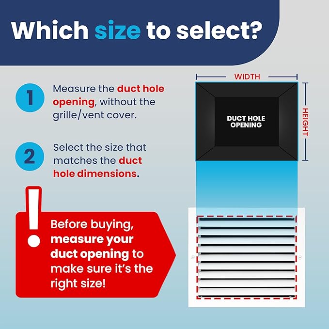 12x10 Inch (Duct Opening) Air Return Vent Cover Decorative – Premium Aluminum AC Vent Cover for Ceiling & Wall, Rustproof Grille, Ideal for Home HVAC Grille, Durable & Easy to Install by ACLAMINAIRE - Image 3