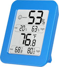 Digital Hygrometer with Max and Min Records 10s Fast Refresh Accurate Hygrometer Room Thermometer Indoor for Home, Bedroom, Baby Room, Office, Greenhouse, Cellar (Blue) by Unknown