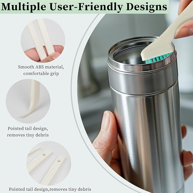 8-Piece Small Cleaning Brush Set for Tight Spaces, Mini Crevice Brushes for Household Use, Ideal for Humidifiers, Cup and Toasters - Image 3