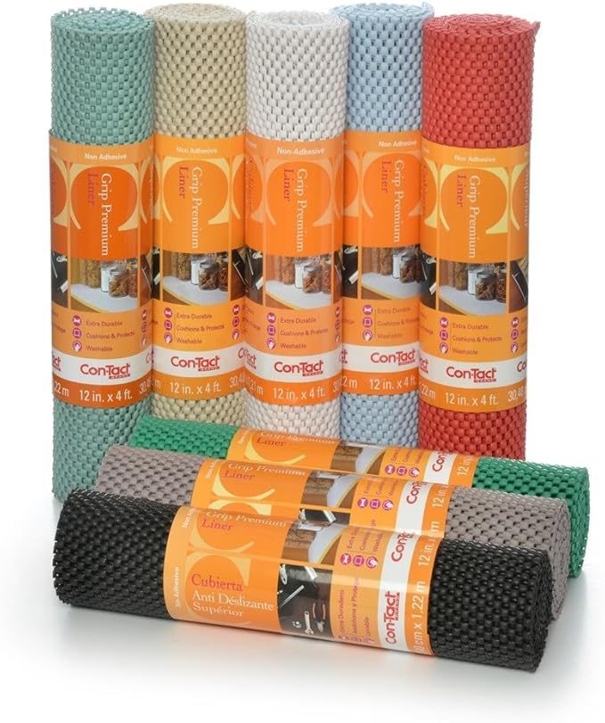 Con-Tact Brand Grip Premium Shelf Liner, Thick and Non-Adhesive Drawer Liner, Multi-Purpose and Easy to Use, 12" x 4', Chocolate, Pack of 1 - Image 4