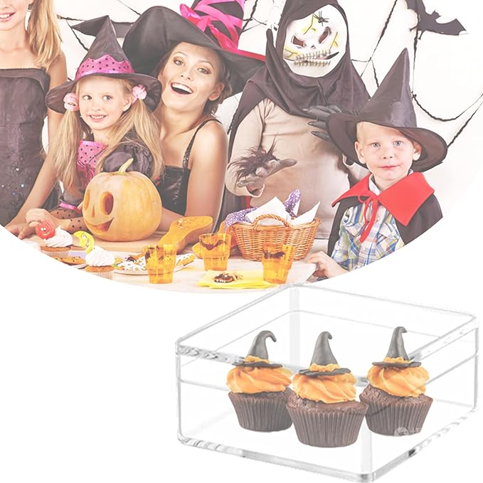 KissYou Acrylic Box Clear Display Box with Lid Jewelry Storage Container Party Decoration - Image 6
