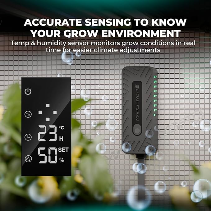 MARS HYDRO 2026 New Plant Humidifier 6L,with Adjustable Humidity,Timer Function,Ultrasonic Precise and Silent Operation,No-Leak Seal for Grow Tent,Indoor Planting,Greenhouse - Image 2