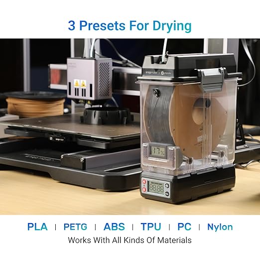 Snapmaker Filament Dryer,3D Printer Filament Dryer and Storage Box with 360°PTC Fast Heater for Keeping Filament Dry,Compatible with 1.75/2.85/3mm PLA PETG ABS TPU ASA PA PC PVA - Image 3