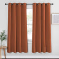 NICETOWN Blackout Bedroom Curtain 72 inches Long - Grommet Sound Reducing Window Treatment Privacy Drape Room Darkening Light Blocking for Living Room (Burnt Orange, 1 Panel, W52 x L72) by NICETOWN