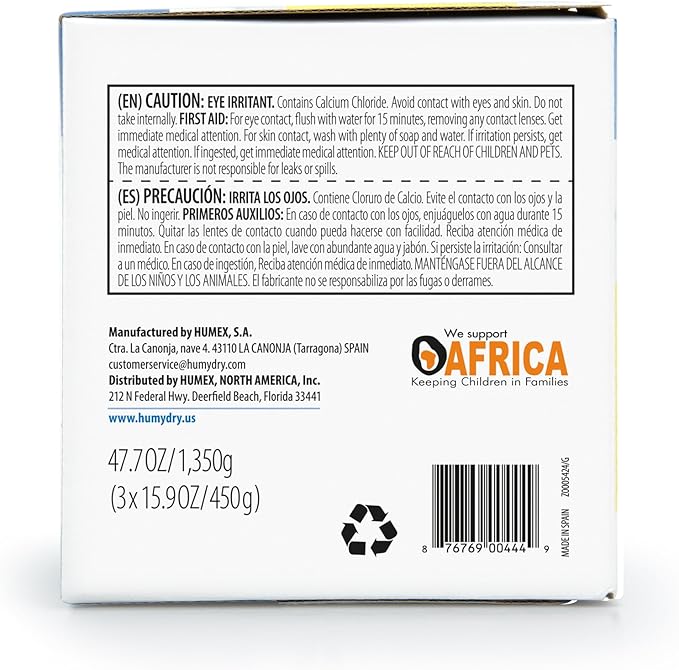 HUMYDRY Moisture Absorber Refills for 15.9 Oz Dehumidifier, 18 Count, 6 Packs of 3 Unscented Humidity Absorber Bags, Pre-Measured Non-Electric Humidity Absorber Refill Bags for Medium Enclosed Spaces - Image 3