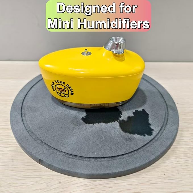 Stone Drying Mat for Mini Humidifiers, Absorbs Water Drips Round Diatomaceous Tray for Humidifier, 10 Inch Round Diatomaceous Earth Drip Tray for Small Humidifier - Image 3