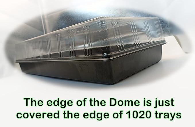 10 Pcs Humidity Dome, Plastic Clear Seed Starter Dome 1020 Tray Covers Humidifying and Insulating for Greenhouse Germination and Garden Growing (21.5"×11.5", 3.15" Height, 10-Pack) - Image 7