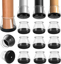 28 Pcs Chair Leg Sliders for Carpet, Round Chair Glides, Silicone Furniture Leg Protectors Caps, Carpet Protectors Table Feet Covers Cups, Teflon Furniture Pads Sliders (Fit:13/16" ~ 1-3/16") by GICUNK