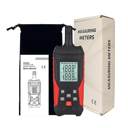 HFS(R) Temperature & Humidity Meter Detector Digital Hygrometer Handheld Industrial Home Indoor - Ambient, Relative Humidity, LCD Backlight, Min/Max Hold - Image 6