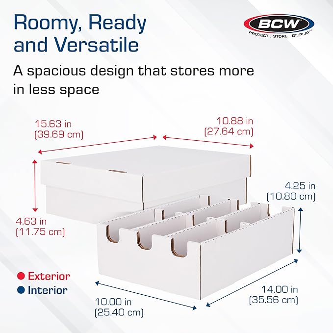 BCW 6-Cell Cargo Card Storage Box 3x2-2 Pack | Holds 2100 Cards | Fits Toploaders, Magnetics, and More - Image 3