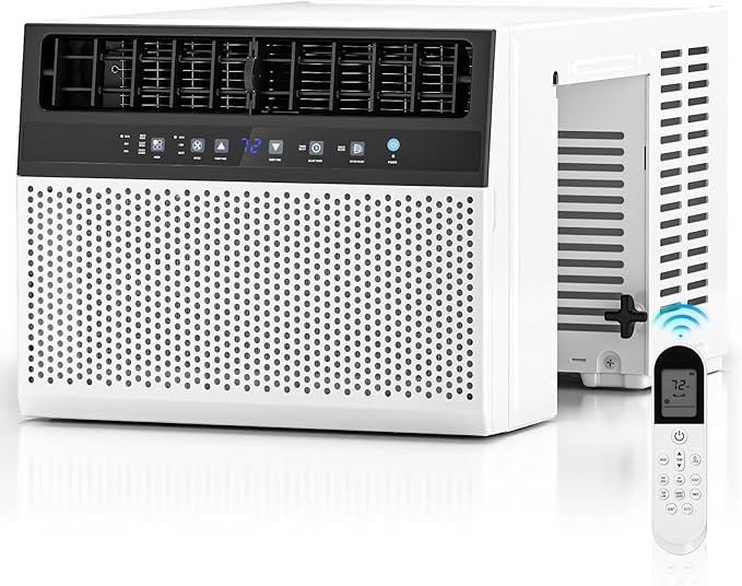 ZAFRO 10000 BTU U Shaped Window Air Conditioner Cools up to 450 Sq. Ft.,Window AC Units with Cool,Fan and Dehumidifier,Air Conditioner Window Units with Quiet Operation, Electronic Controls, White by ZAFRO