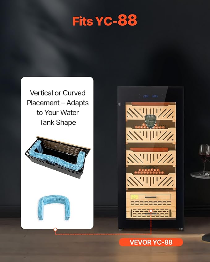 VEVOR Humidifier Replacement Filter, Single Pack Humidifying Pad Compatible with YC-88 Cigar Humidor Water Tank, 3D Multi-Layer Honeycomb Mesh, Cigar Flavor Preservation, Cut-to-Fit for Your Humidor - Image 3