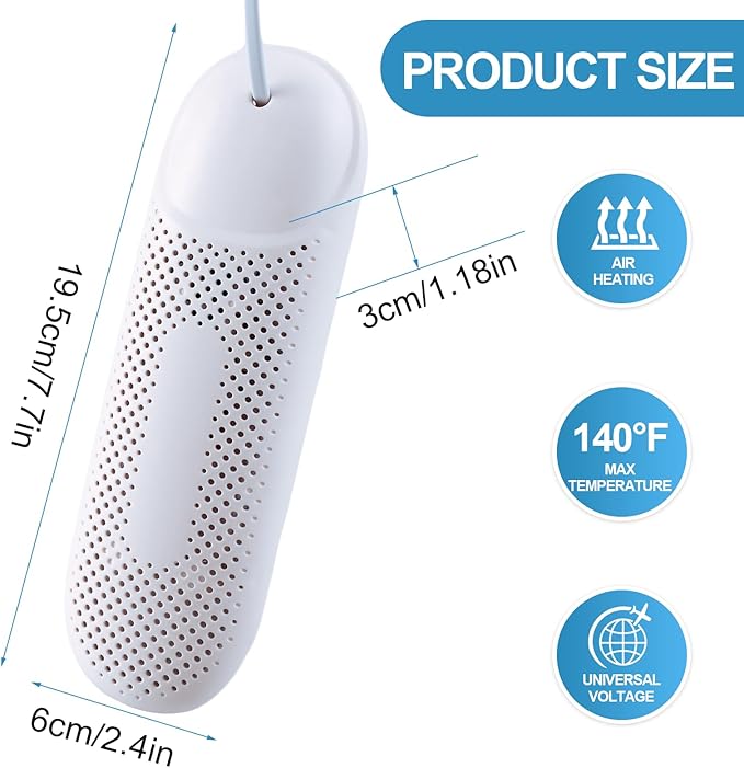 Shoe Dryers,Boot Dryer for Work Boots, Electric Portable Shoe Dryer Warmer with Timer for Sneaker Socks Gloves Drying,US Plug (Style B) - Image 7
