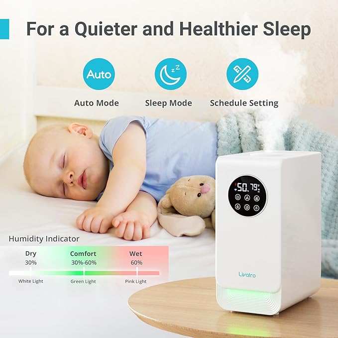 6L Smart Humidifier for Large Room, Warm & Cool Mist with Top Fill Design, Alexa & App Control, Essential Oil Compatible, Ideal for Bedroom and Plants - Image 4