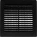 6" x 6" (Outer Size) Square Air Vent Cover – Black Plastic Vent Deflector - Screen Mesh, Surface Mount Wall Ceiling – Cold Air Return Soffit Air Vent Cover - Register Indoor Outdoor by Unknown