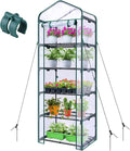Mini Greenhouse for Outdoors Indoor: Ohuhu Small Plants Green House with 5 Tier Shelves, Portable Plastic Greenhouses with Heavy Duty Transparent PVC Cover for Garden Patio Backyard Porch Balcony by Ohuhu
