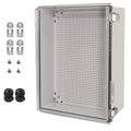 Waterproof Electrical Box Junction Box Weatherproof IP67 ABS Plastic Enclosure Switch Router Project Box Electronics DIY Enclosure With Mounting Plate and Wall Bracket Clear 15.7"x 11.8"x7.1" by YETLEBOX
