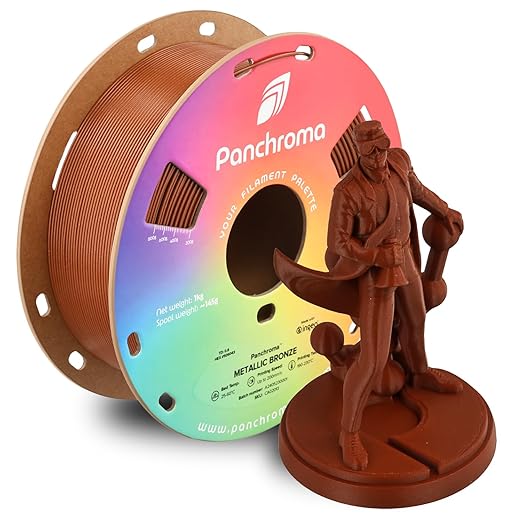 Polymaker Panchroma Metallic PLA Filament, Metallic Bronze 1.75mm 3D Printing Filament, 3D Printer PLA Filament, Fit Most FDM 3D Printers, 1kg Spool (2.2lbs) by Polymaker