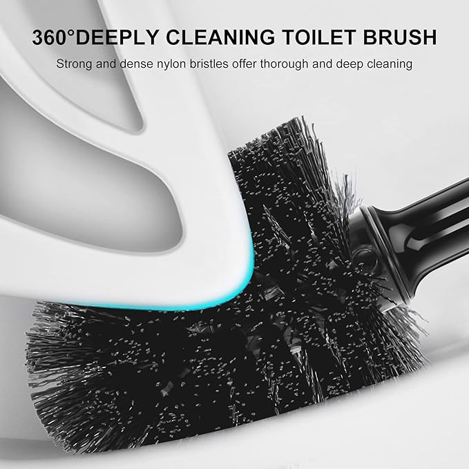 SetSail Toilet Brush and Plunger Set, 2 Packs Toilet Plungers for Bathroom Heavy Duty Toilet Bowl Brush and Holder Hidden Toilet Plunger and Brush Set for Deeply Cleaning 2 Packs - Black - Image 5