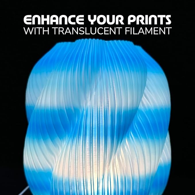 Polymaker Panchroma Gradient PLA Translucent Blue and Clear 3D Printing Filament, 1.75mm 1KG, Premium Gradient PLA, Easy to Print, AMS Compatible, Perfect for Lamp Shades, Vases, Figurines, Ornaments - Image 2