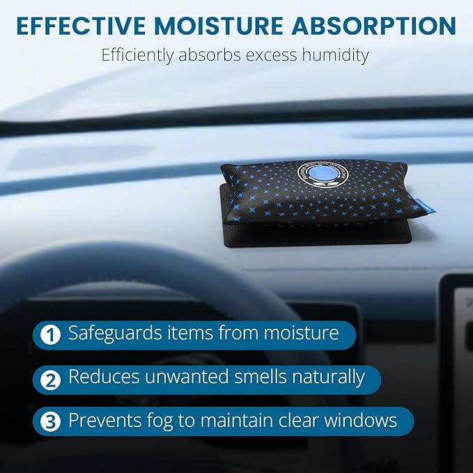 500g × 2 [2.2 lb]Reusable Desiccant Packs for Storage, Color Indicating Silica Gel Desiccant Packets, Fast Reactivated Rechargeable, Moisture Absorbers for Storage Car Closet Gun Safe RV - Image 2
