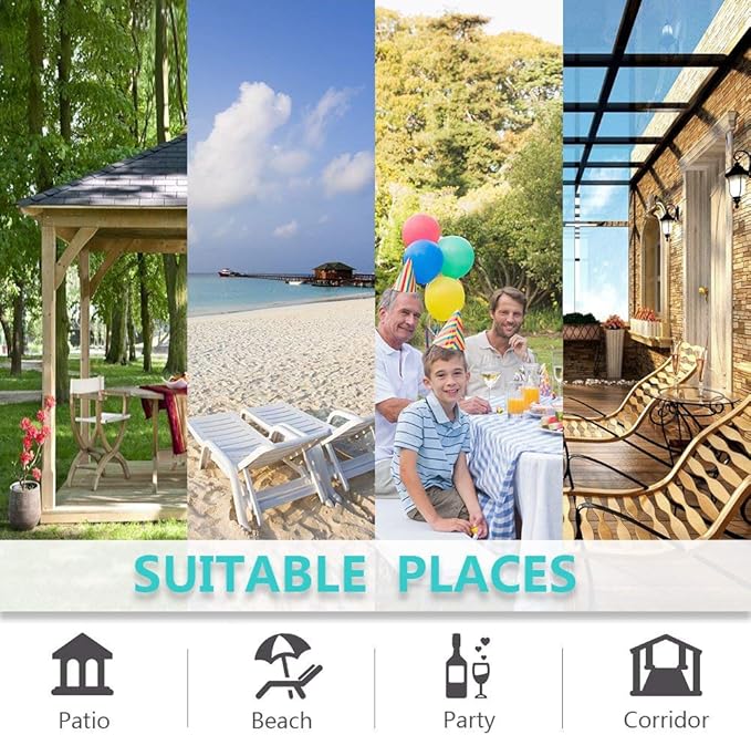 RYB HOME Outdoor Curtains for Patio Waterproof Tab Top Block Sunlight Thermal Insulated Privacy Assured Thick Outside Curtains for Porch, Pergola, Pool, W52 x L84, Stone Blue, 1 Panel - Image 9