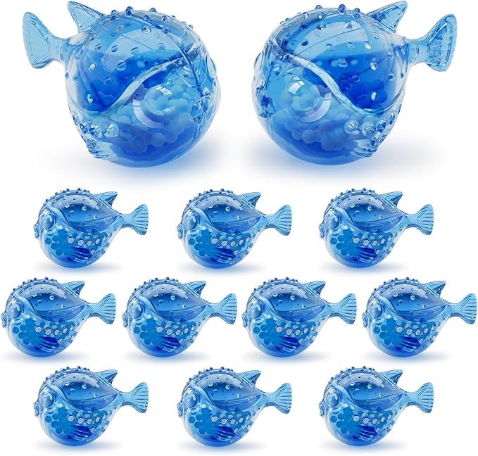 Humidifier Cleaning Fish: 12 Packs Humidifier Tank Cleaner Ball Compatible with Most Humidifiers, Purifier Water, Prevents Hard Water Build-Up, Filters Mineral Deposits, Remove Odor by SomewayTop
