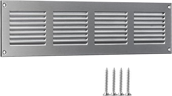 14x2 Vent Cover (Duct Opening) - HVAC Return Air Grille for Wall and Ceiling - Stainless Steel AC Vent Cover with Mesh - Rectangular Ventilation Register - Overall Size: 15.75" W x 3.94" H by TURvent