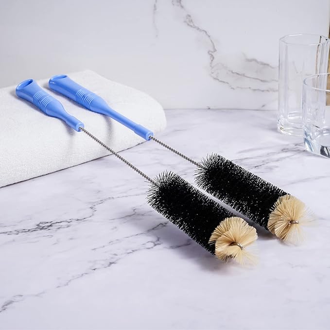 Bottle Cleaning Brush, 17 Inches Extra Long Handle Water Bottle Brush, Flexible Bendable Cleaner for Washing Narrow Neck Bottles, Wine Decanter, Kombucha, Pipes, Beer Brewing Supplies, 2 Pack - Image 6