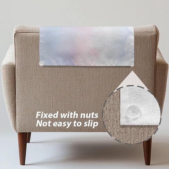 Butterfly Floral Slip Cover for Recliners Non-slip Headrest Sofa Protector Wear Resistant Washable Fabric Protective Cover for Sofa Couch Furniture Slipcover for Headrest 26.18*16.53 inches - Image 6