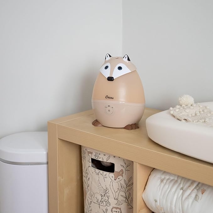Crane Baby Mini Adorable Red Fox Baby Humidifier, 0.5 Gal Cool Mist Humidifiers with Aroma Tray and Nightlight, Whisper Quiet Ultrasonic Humidifier for Baby and Toddler Room, Congestion Relief - Image 6