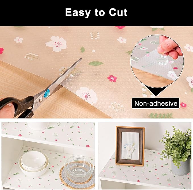 Cooyes Shelf Liner – Premium Non-Adhesive Cabinet & Drawer Liner for Kitchen – Waterproof Shelf Paper with Modern Pattern – Durable EVA Cabinet Mat – Easy to Cut （24" W x 360" L） - Image 8