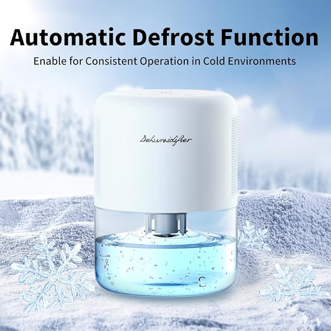 Dehumidifier Small Mini Dehumidifiers for Home 44oz Water Tank 10 Colors Light 4 Timer 3 Modes Auto Shutoff Defrost Portable Dehumidifiers for Bedroom Bathroom Closet Small Spaces - Image 5