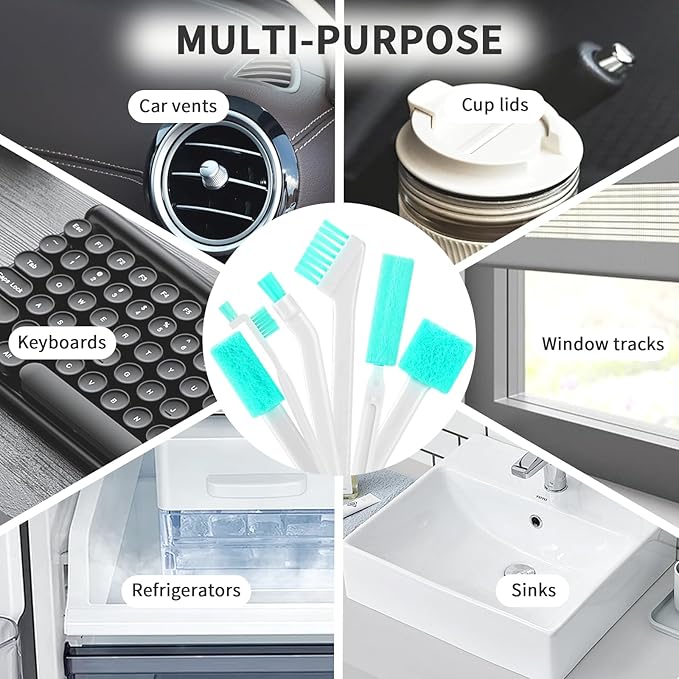 16 Pcs Ice Maker Machine Cleaning Brush Set Tools for Housekeeping, Humidifier Cleaning Brush, 2 Pcs 55 in Pipe Brushes Nylon Bristles with 12 Professional Crevice Clean Brushes for Household - Image 6