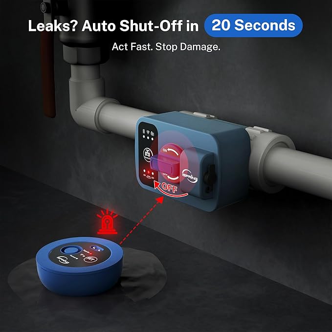 iSpring ASLS43WL Wireless Leak Sensor for LS43WL Smart Leak Shut-Off System, Water Leak Detector with Regular & Humid Detection Modes, Smart Home Protection - Image 3