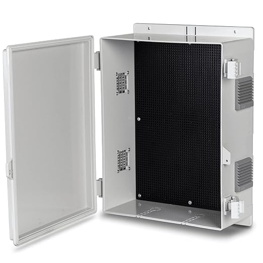 Outdoor Electrical Junction Box, ABS Water Resistant Enclosure with Internal Mounting Panel & Hinged Cover, 15.7" H* 11" L* 5.9" W by Namunanee