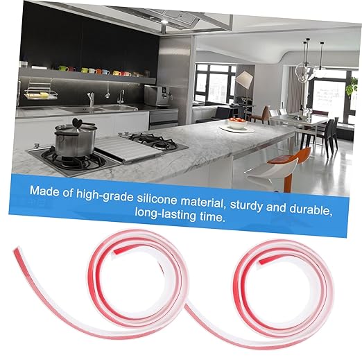 3pcs Water Retaining Strip Self-Adhesive Bathroom Kitchen Barrier Seal for Countertops Shower Areas Easy Installation Material - Image 2