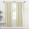 NICETOWN Blackout Curtains for Living Curtains, Window Treatment Thermal Insulated Solid Room Darkening Drape Panels for Girls Room (Beige, Set of 2, 34 inches Width by 72 inches Length) by NICETOWN