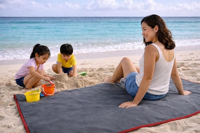 Premium Deluxe - 100% Waterproof Blanket Guarantees to Keep Your Bed Dry! Crinkle-Free Ultra-Soft Fleece Furniture Protector for People Kids Pets. EZ Wash/Dry Red/Grey Reversible 80x60 - Image 3