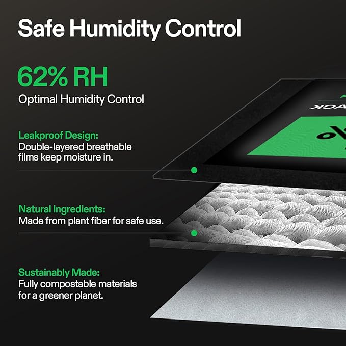 VIVOSUN Heavy Duty 2-in-1 Trimming Tray for Herbals Collecting and 62% RH Two-Way Humidity Control Packs, Size 8 g, 10 Packs, Each for Storing 1 oz, Moisture Balancer with RH Indicator Card for Food - Image 8