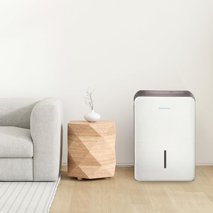 Keystone Energy Star 22-Pint Portable Dehumidifier for Large Rooms up to 1,500 Sq.Ft. with Auto-Shutoff & Timer, Quiet and Moisture Absorber For Basement, Garage, Living Room - Image 3