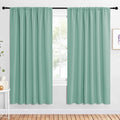 NICETOWN 2 Panels Blackout Curtains, Rod Pocket Window Curtains Room Darkning Drapes for Bedroom/Living Room, Thermal Insulated Solid Draperies for Home Office/Study, 62 by 72-Inch, Aqua by NICETOWN