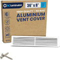 36x8 Inch (Duct Opening) Air Return Vent Cover Decorative – Premium Aluminum AC Vent Cover for Ceiling & Wall, Rustproof Grille, Ideal for Home HVAC Grille, Durable & Easy to Install by ACLAMINAIRE by LAMINAIRE