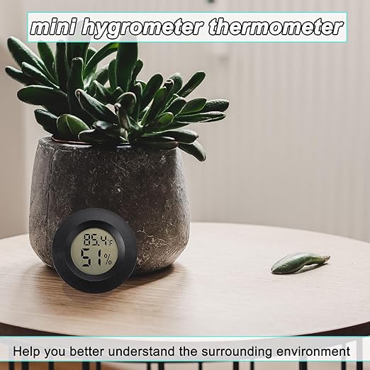 Mini Hygrometer Digital Thermometer Humidity Meter 4 Pack Hygrometer Thermometers Indoor/Outdoor Humidity Monitor Reptile Thermometer for Greenhouse Garden Cellar Fahrenheit(℉)/ Celsius(℃) - Image 7