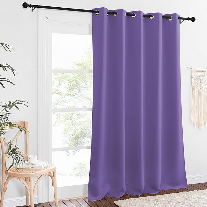 NICETOWN Blackout Curtains 84 Inch Length, Thermal Insulated Curtains for Bedroom Grommet Energy Saving Room Darkening Drapes for Living Room Window, 1 Panel, Lilac Purple, 66" W x 102" L - Image 7