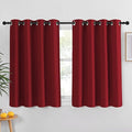 NICETOWN Burgundy Blackout Curtain Grommet - Thermal Insulated Solid Grommet Blackout Curtain/Panel/Drape for Living Room (1-Pack, 52 by 45-inch, Burgundy Red) by NICETOWN