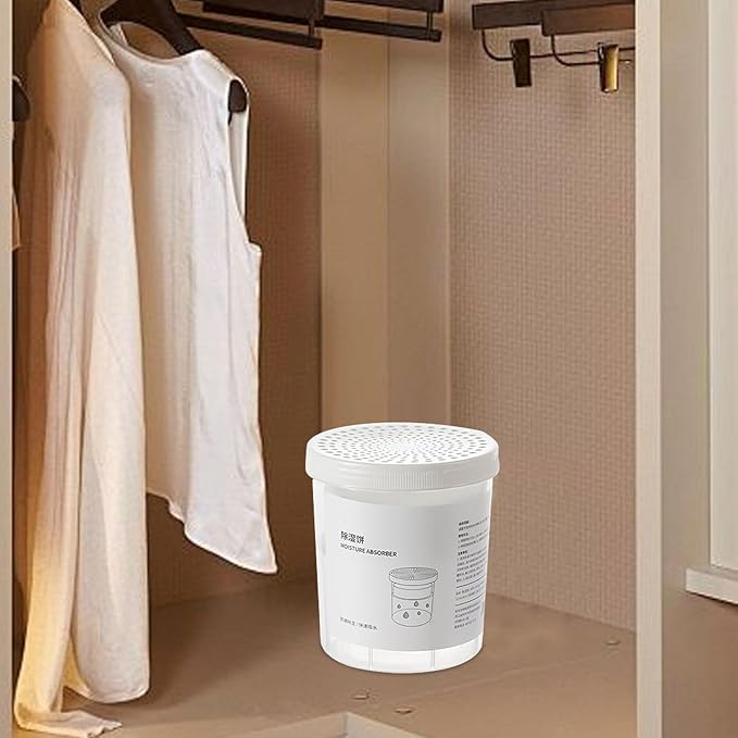 Damp Moisture Absorber - Compact Humidity Trap, Portable Odor Eliminator | Refillable Dehumidification Accessories, Effective Closet and Bathroom Dehumidifier, Safe Storage Protection for Shoes, Cloth - Image 4