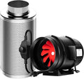 VIVOSUN Ventilation Kit 8 Inch 720 CFM Inline Duct Fan with 8" x 20" Carbon Filter Odor Control System with Australia Virgin Charcoal for Grow Tent Ventilation by VIVOSUN