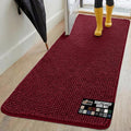 GORILLA GRIP SOAKSTOPPER Dog Door Mat, 70x24 Machine Washable Rug Absorbent Doormat Captures Moisture Mud Dirt, Quick Dry Soft Chenille Entryway Rugs Indoor Entrance Mats for Dog Paws, Burgundy by GorillaGrip